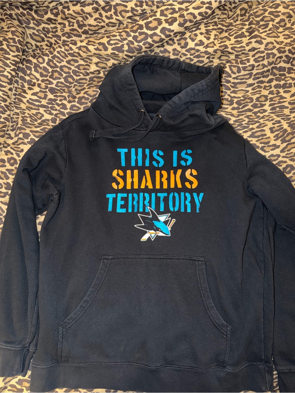 Fanatics Black Hoodie with Sharks Graphic